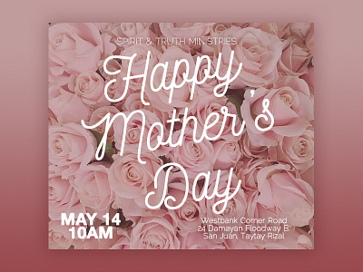 Happy Mother's Day church event event flowers invite mothers day poster social media spring stem stem church