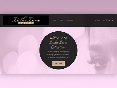 Lashe Lane Collection | Website Design beauty lashelanecollection lashes mink lashes online shopping small business web design website website design