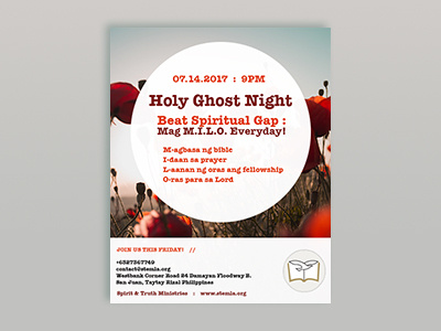 STEM Church | Holy Ghost Night church church poster philippines stem stem church