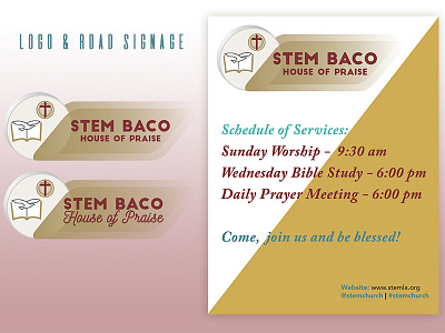 STEM Church | BACO - House of Praise church design logo mission road signage signage stem stem church vision