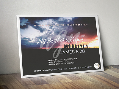 STEM Church | HGN : Holy Ghost Night Poster (Color) church church poster mockup poster stem stem church