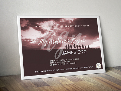 STEM Church | HGN : Holy Ghost Night Poster (Colorized) church church poster mockup poster stem stem church