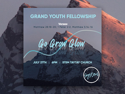 STEM Church : GYF (Go Grow Glow) art artwork church church event design event graphic design logo logo design philippines social media stem stem church typography