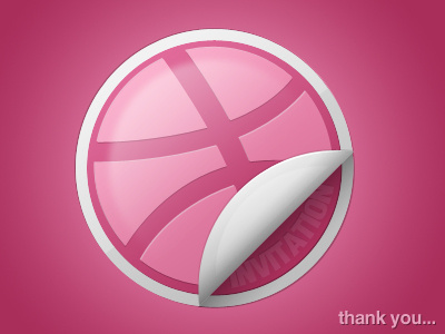 Dribbble debut dribbble invitation peel shot sticker white