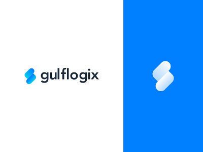 Gulflogix logo blue blue and white clean elegant logo simple symbol