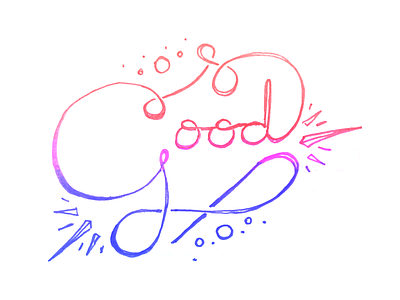 Good g good gradient lettering