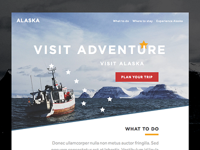 Landing Page - Daily UI 003 003 alaska dailyui desktop landing page ui unsplash