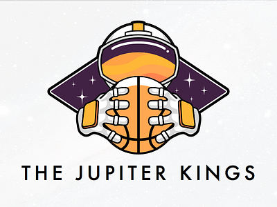 The Jupiter Kings basketball fantasy logo nba spaceman sports