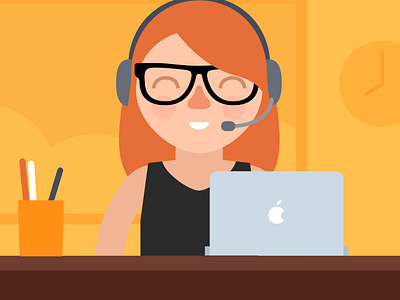 Customer Support customer headset illustration mybuilder phone service