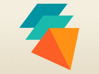 Spark & Current - Pyramids contrasting geometric orange teal