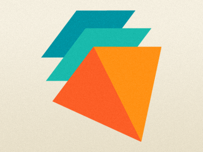 Spark & Current - Pyramids 2 contrasting geometric orange teal