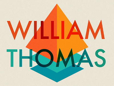 Pyramids - William Thomas contrasting geometric orange teal