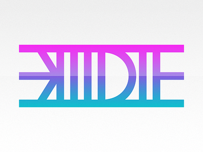 Indent Or Die custom font logo shine simple