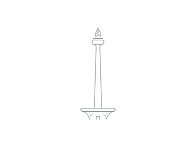 Landmark Illustration - National Monument at Jakarta