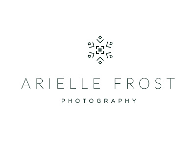 Arielle Frost Photography Logo brand design branding iconography identity identity branding identitydesign photogoraphy typography