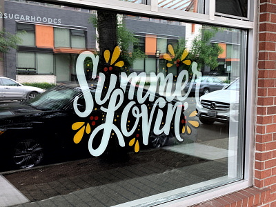 Summer Lovin' Windo enamel hand drawn hand lettered lettered lettering procreate sign sign painting sign writing storefront street art window