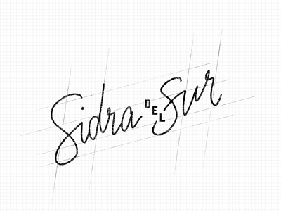Sidra del Sur Hand Letter Logo Process blackandwhite design hand drawn hand lettered hand lettering lettering letters procreate sketch sketchbook typography