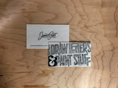 BUSINESS CARDS YA! black and white business card hand lettered hand lettering logo design personal branding