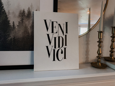 Veni Vidi Vici Hand Painted Sign custom