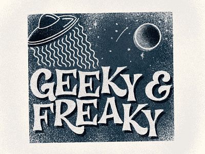 Geeky & Freaky Speed Sketch funky hand lettering geeky and freaky hand lettered logo retro typography speed problem typography exploration