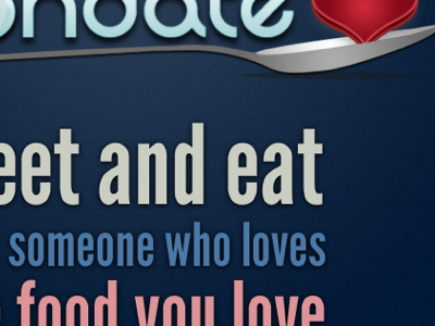 Spoondate A Delicious Way To Meet landing page logo typography