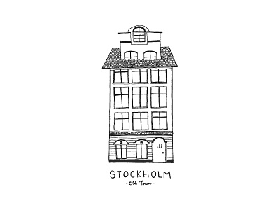 S T O C K H O L M houses illustration love magical old town stockholm