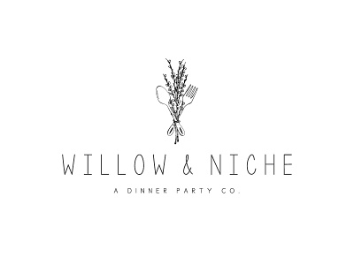 Willow & Niche branding illustration logo magical