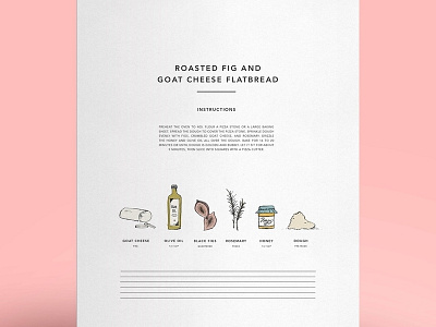 Willow & Niche Recipe Card design foodie illustration organic pastel recipe