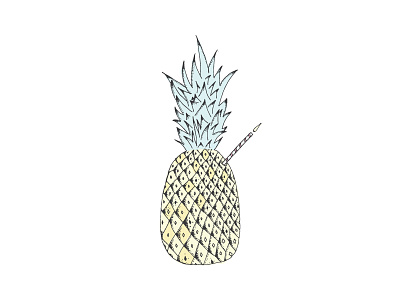 Happy Birthday Pineapple Cake birthday cake design happy birthday illustration love pineapple summer