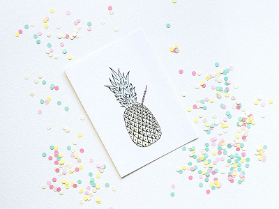 Pineapple Cake Birthday Card!