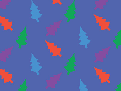 Holidose Pattern blue christmas holiday love magical pattern trees