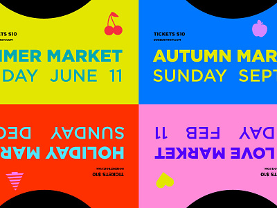 June Market bright cherry heart june love magical market neon summer