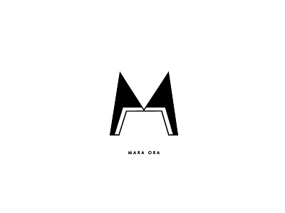 Mara Ora black branding logo love m