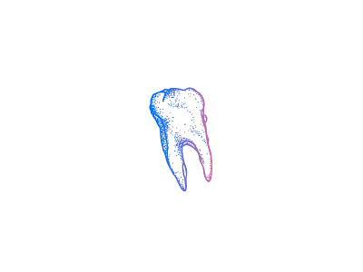 Tooth gradient illustration tooth