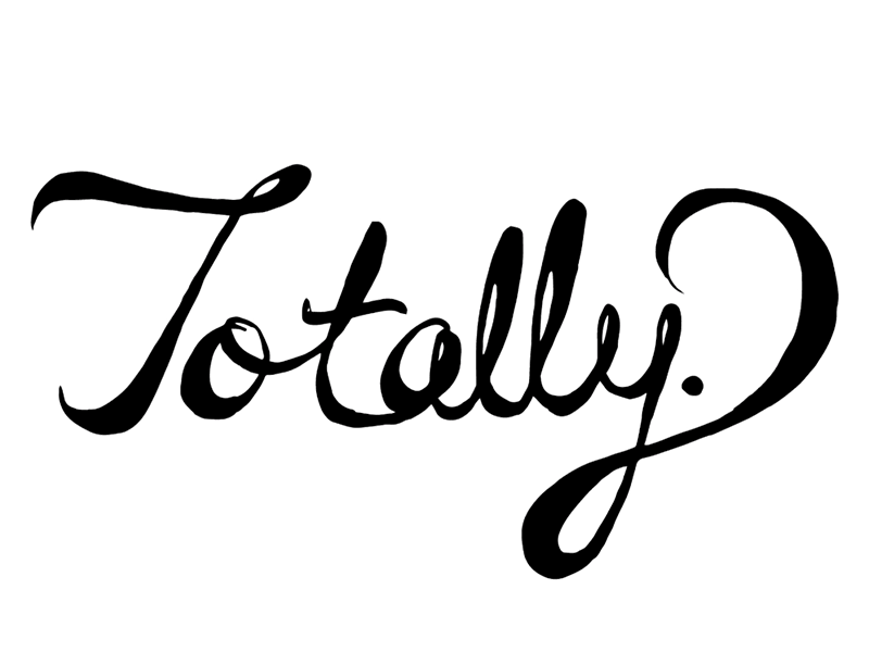 Totally gif hand lettering pink totally typography