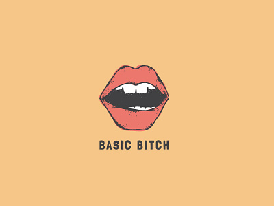 Basic Bitch basic bitch lips logo love magical mouth teeth