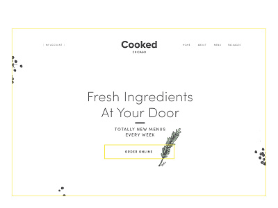 Cooked Landing Page Website food illustration landing love magical typography web website