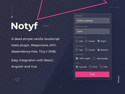 Notyf - JavaScript Open Source Library