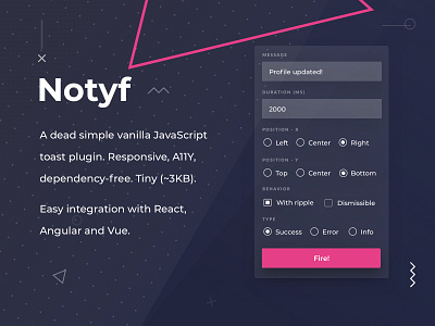 Notyf - JavaScript Open Source Library