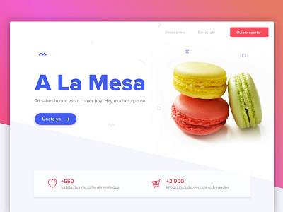 A la mesa - Landing page