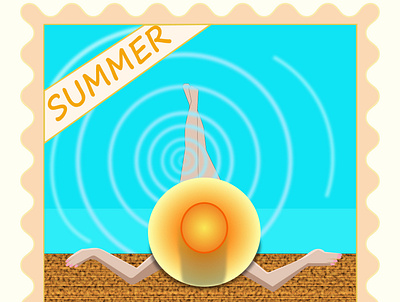 sun summer beach and vacation app art branding design icon illustration logo minimal ui vector