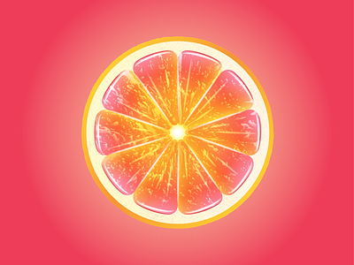 Grapefruit citrus design fruit gradient grapefruit illustration vector