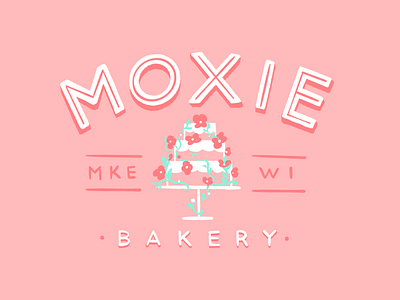 Moxie Bakery bakery branding cake design identity illustration logo procreate