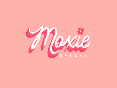 Moxie bakery branding identity lettering logo typography