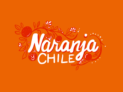 Naranja y Chile identity lettering logo orange