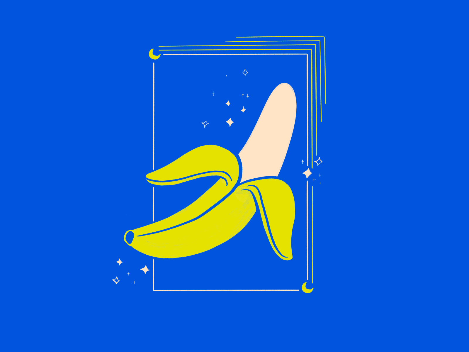 Banana in the dark by Audrey Lewis on Dribbble