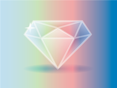 diamonds, girl diamond glam gradient rainbow vector