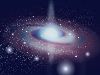 Galaxy galaxy gradient illustrator space