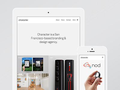 Character agency site character charactersf homepage ipad iphone responsive design