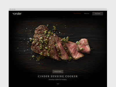 Cinder characters cinder cooking food mobile responsive design